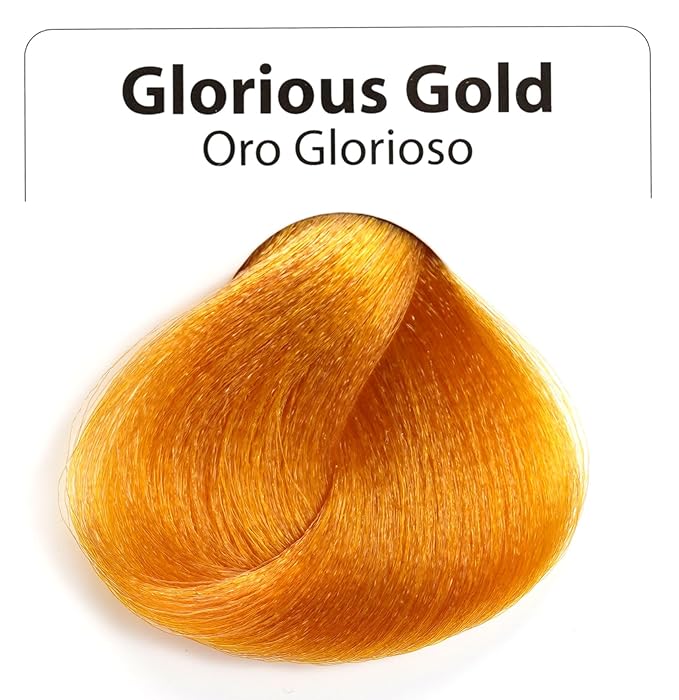 L Lorenzo Color Definer Cellophane 8.11fl.oz/240ml | Peroxide &amp Ammonia Free | Glossy hair Brilliant color without Damaged Hair | Stain Remover Inside (Glorious Gold 240ml / 8.11Fl.Oz)