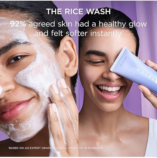 Tatcha Dewy Skin &amp Lips Hydrating Ritual Set Travel Rice Wash Full Size Dewy Skin Cream Wisteria Lip Mask ($119 Value)