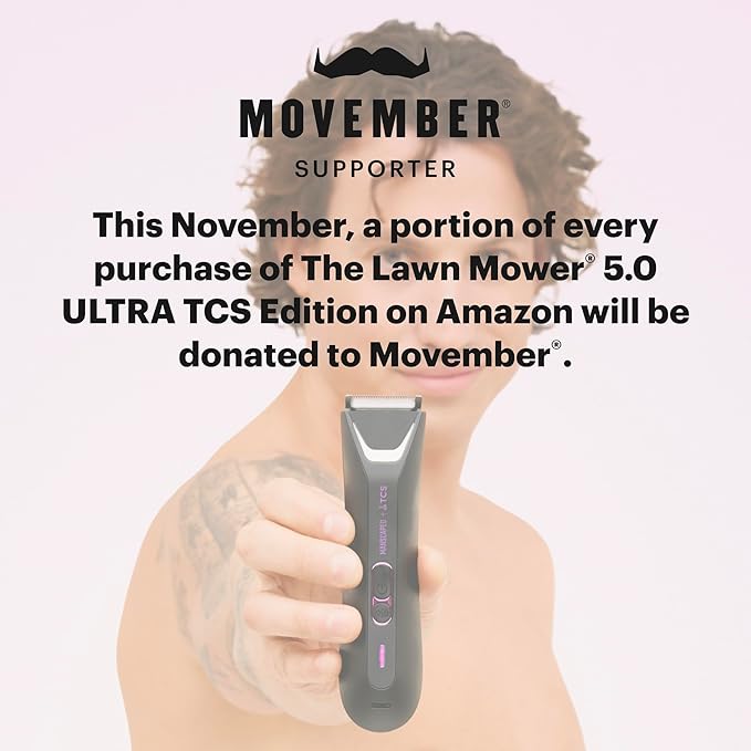 MANSCAPED® The Lawn Mower® 5.0 Ultra TCS Special Edition Men's Groin &amp Body Hair Trimmer ? Dual-Head SkinSafe® Trimmer &amp Foil Blades Waterproof Wet/Dry Groomer USB-C Rechargeable with Travel
