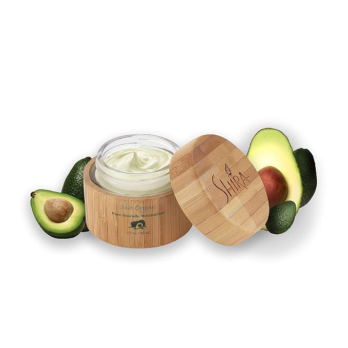 Shira Shir Organic Avocado Moisturizer 24-Hour Hydrating Face Cream Infused with Vitamins A B D and E for Nourished Skin Pure Face Moisturizer Cream(50ml)