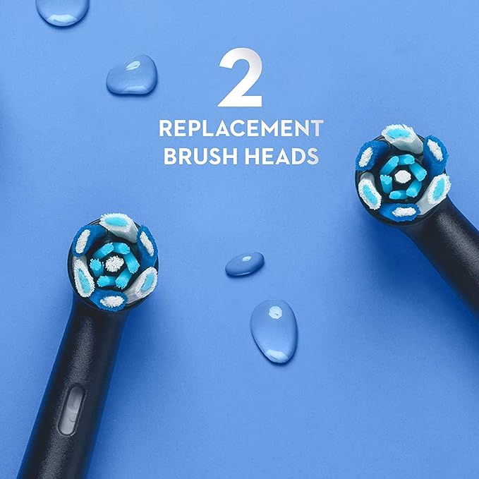 Oral-B iO Series 7 Electric Toothbrush with 2 Replacement Brush Heads Black Onyx