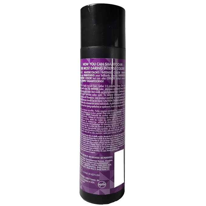 Watercolors Intense Color Depositing Shampoo Semi Permanent Hair Color 8.5 oz - PURPLE