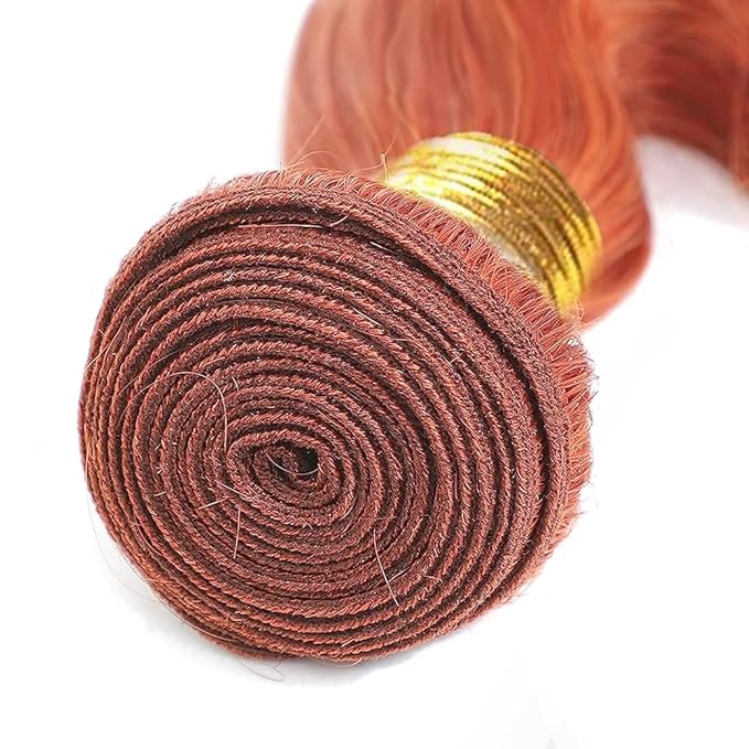 34 34 34 inch Ginger Bundles 350 Body Wave Bundles Human Hair Ginger Body Wave Bundle Same Length Orange Color