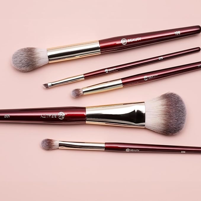 BK BEAUTY - PRECISION BRUSH COLLECTION (5PC) - Professional Makeup Brush Set for Bronzer Blush Contour Powder &amp Eye Makeup | Premium Face Brushes for Flawless Application