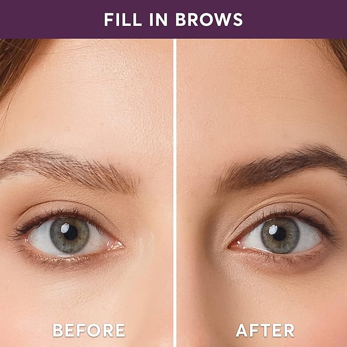Madison Reed Root Touch Up + Brow Filler Terra Medium Brown Instant Gray Coverage Fills in Brows &amp Thinning Hairlines Temporary Concealing Powder 0.13 oz (60 uses)
