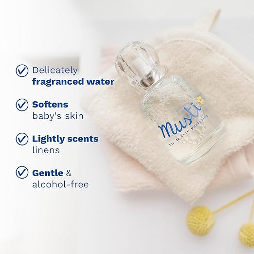 Mustela Musti - Baby Plant-Based Perfume &amp Cologne Spray - Delicate Fragrance for Boys &amp Girls - with Chamomile &amp Honey Extracts - Alcohol Free - 1.69 fl. oz.
