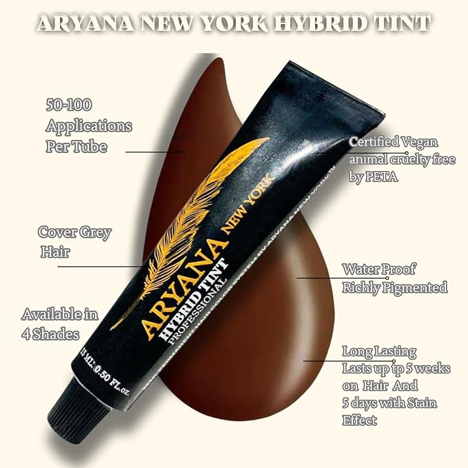 ARYANA NEW YORK Hybrid Color Professional Kit | For Professional Spot Coloring | Cream Hair Color With Natural Effect (BLACK)