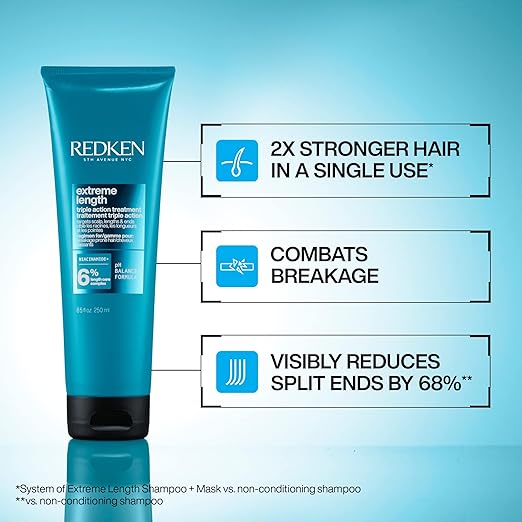 Redken Redken Extreme Length Triple Action Treatment Mask Rinse-Out Mask With Biotin &amp Niacinamide