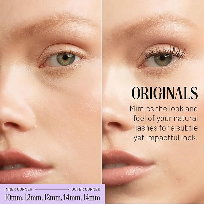 Lilac St - Originals Starter Kit - Includes Natural Faux Eyelash Clusters (10mm &amp 12mm) Clear Lash Glue &amp Lash Applicator - Lightweight &amp Lifelike - Lasts 10 Days - Cruelty Free Vegan -