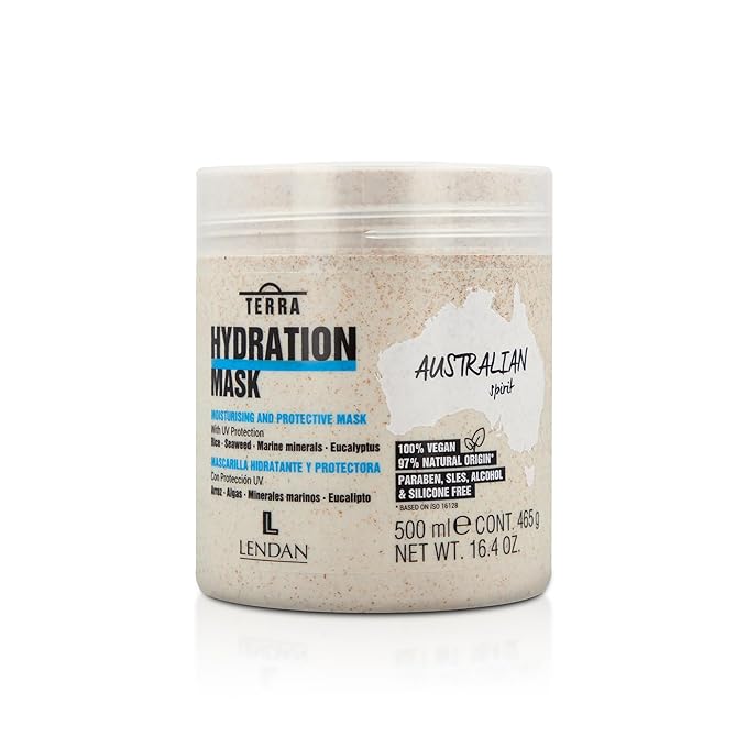 Lendan - Hydrating Hair Mask - Terra Hydration Mask - 500 ml - for Dry and Damaged Hair - Hydrates and Repairs - Prevents Color Loss - Anti-Frizz
