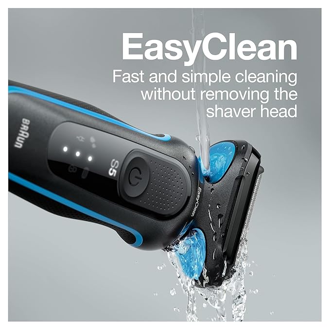 Braun Series 5 5049cs Electric Shaver with Charging Stand Beard Trimmer Face Shaver Wet &amp Dry Rechargeable Cordless Foil Shaver Blue