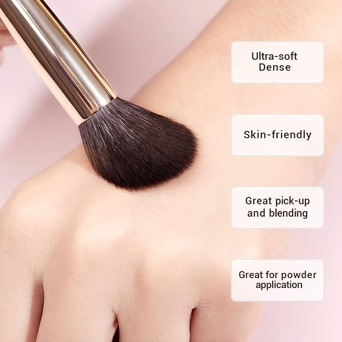 Jessup Makeup Brushes Set Professional 25PCS Premium Natural Powder Foundation Eyeshadow Blending Concealer Blusher Highlight Labeled Brushes T280