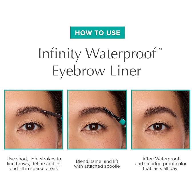 Thrive Causemetics Infinity Waterproof Eyebrow Pencil Retractable Brow Pencil with Hyaluronic Acid &amp Shea Butter Dual Ended Eyebrow Brush Spoolie Fine Tip Vegan &amp Cruelty Free Blanka (Tau