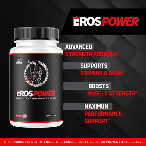 (3 Pack) Eros Power Supplement - Eros Power Supplement For Men Eros Power Eros Powder Supplement ErosPower Advanced Formula Eros Power Capsules For Men Eros Power Pills 180 Capsules For 3 Months