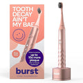 Burst Original Sonic Electric Toothbrush for Adults (Rose Gold) | Soft Bristle Clean Deep Stain &amp Plaque Removal | 3 Modes: Teeth Whitening Sensitive &amp Massage