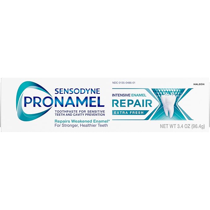 Sensodyne Pronamel Intensive Enamel Repair Toothpaste for Sensitive Teeth to Reharden and Strengthen Enamel Extra Fresh - 3.4 Ounces (Pack of 4)