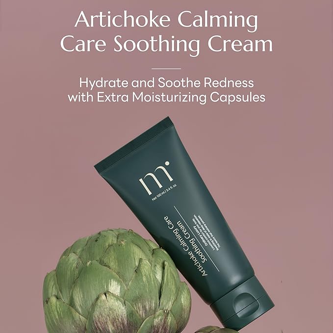 molvany Artichoke Calming Care Soothing Cream - Daily Facial Hydrating Moisturizer &amp Body Cream - Korean Skincare for Dehydrated &amp Sensitive Skin - 3.4 fl. oz