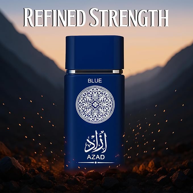 AZAD BLUE &amp Blue for Men Gold Edition Men's Cologne Set Oceanic &amp Gourmet Perfume Gift for Men | Fresh Sea Lavender &amp Creamy Scent | Long-Lasting Eau de Parfum Fragrance