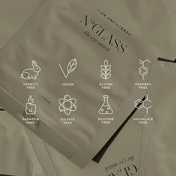'+ Lux Unfiltered Cooling Under Eye Patches - Anti-Slip Caffeine Infused Korean Eye Mask - Reduces Puffiness Brightens &amp Hydrates Skin - Fragrance Free Vegan &amp Cruelty Free - 10 Count