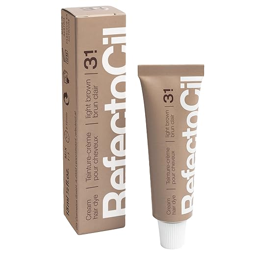 RefectoCil Hair Tinting Kit Includes Cream Hair Dye + Liquid Oxidant 3% + Mixing Brush &amp Mixing Dish