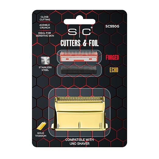 StyleCraft Uno Cordless Single Foil Shaver Mini Travel Size Portable Gold Titanium Premium Head Turbocharged motor