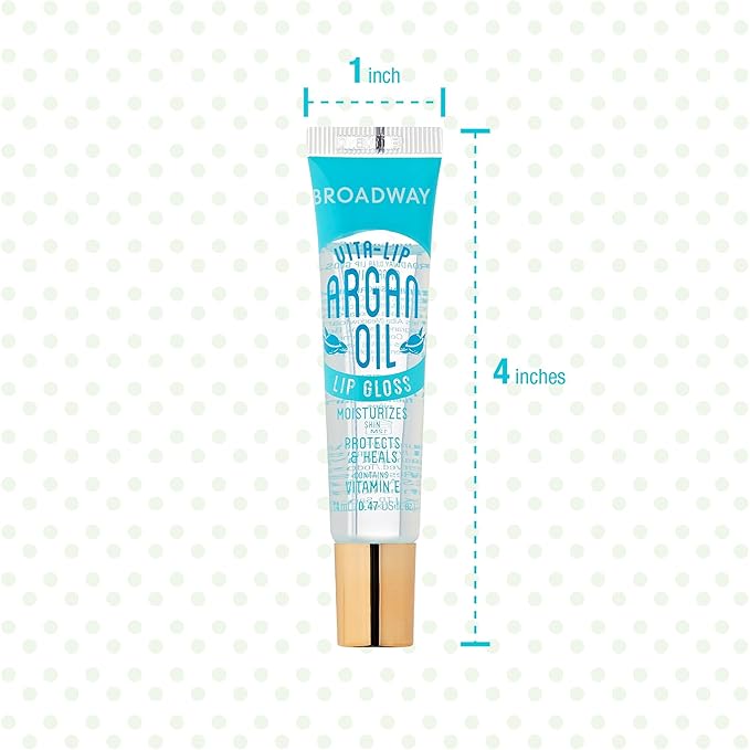Ruby Kisses Broadway Vita-Lip Clear Lip Gloss (48 Pack) Ultra-Hydrating &amp Soothing Formula with Vitamins High-Shine Non-Sticky Finish Lip Balm with Mint Rosehip Coconut Mango Argan Honey S