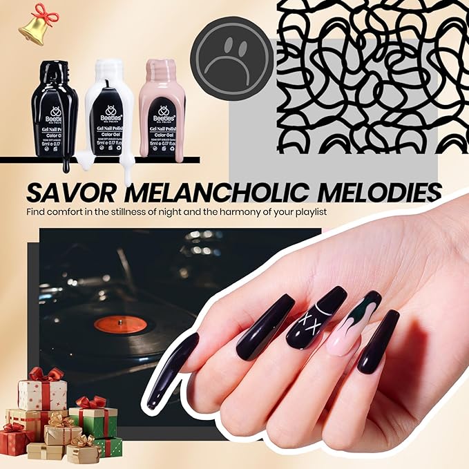 Beetles Gel Nail Polish Kit with U V Light 68 Pcs Gel Nail Kit 35 Colors Emotional Spectrum with Base Matte&ampGlossy Top Coat Soak Off Manicure Set Women Teen Girl Christmas Gifts Beetles Gift Sp