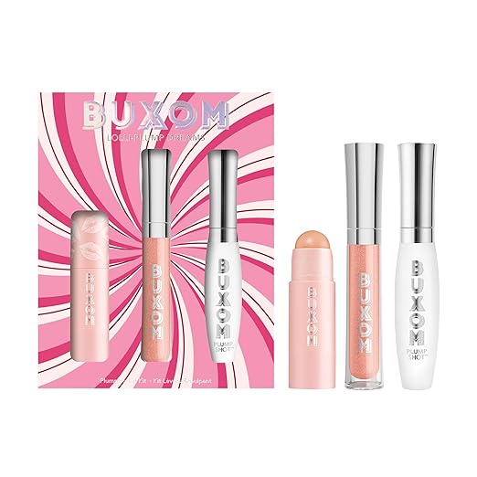BUXOM Power-Full Plumping Lip Balm Tinted Lip Balm Plumper Enhancing Lip Moisturizer Hydrating &amp Smoothing Peptide Lip Treatment Cruelty-Free