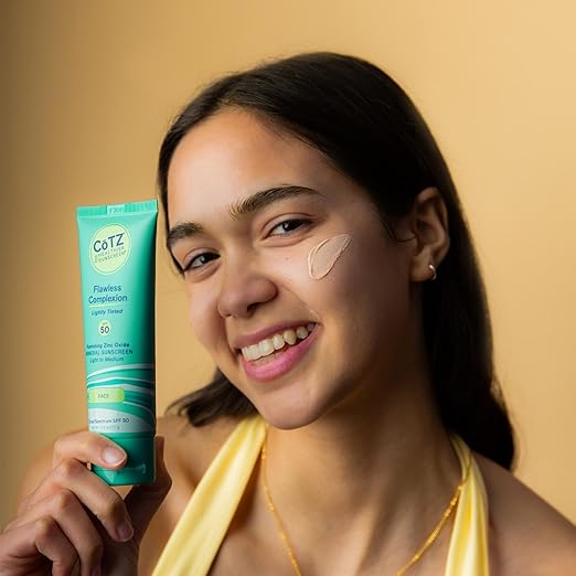 CoTZ Skincare | Flawless Complexion | Lightly Tinted | Facial Mineral Sunscreen Broad Spectrum SPF 50 2.5 oz / 70 g