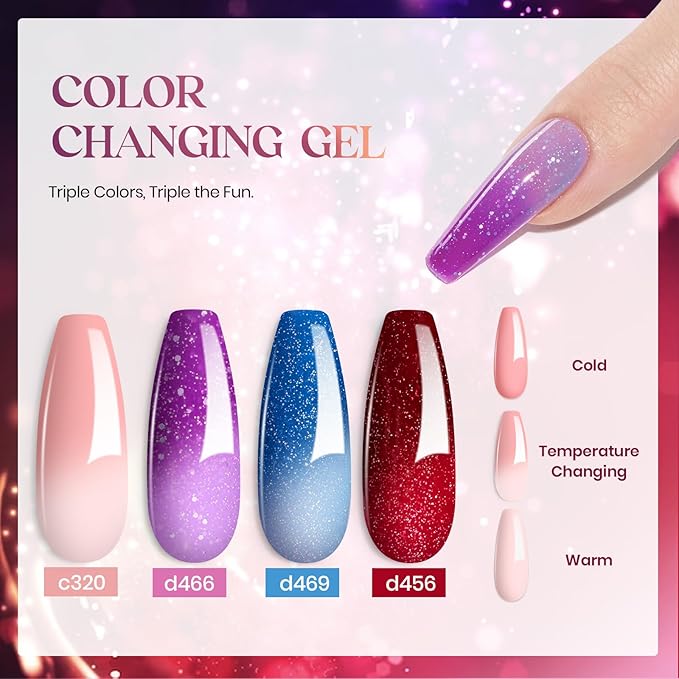 Beetles Winter Gel Polish Set 39Pcs Red Burgundy Blue Green Nude Pink Purple Gel Nail Polish with Base Top Coat for Manicure Lovers DIY at Home UV LED Needed Gift for Women Enchanted Jewelry