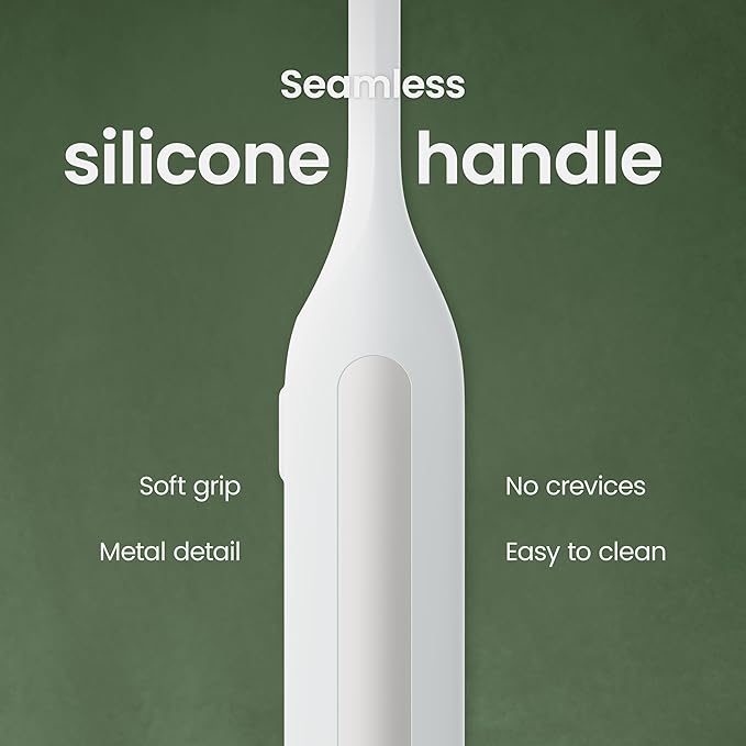 Quip Ultra Next Generation Smart Toothbrush - Timed Electric Toothbrush with Case - Replaceable Brush Head Soft Bristles Silicone Handle 30-Day Battery Life - Travel Toothbrush - Stone
