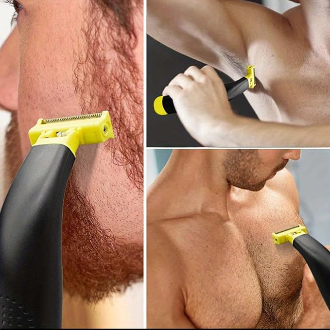 2024 New Full Body Washed Wet and Dry Shaver Full Body Men's Electric Shaver Wash Wet and Dry Double Shave Dry Wet Waterproof Mens Rotary Facial Shaver Ergonomic Body Shaver (1PC)