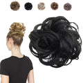 Juvabun Messy Bun Hair Piece Black ? Natural Soft Synthetic Updo Messy Bun Scrunchie Secure &amp Comfortable - Messy bun hair pieces for women