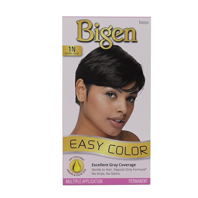 1N Bigen Easy Color for Women Natural Black-New Formula New Look - 3 Pack
