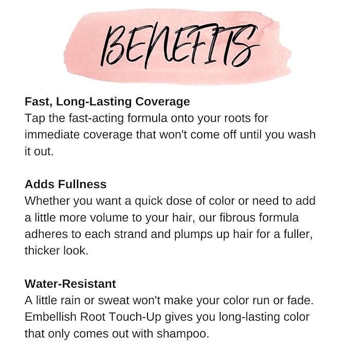 CALISTA Root Touch-Up | Temporary Gray Concealer | Cover Thinning Hair | Water &amp Sweat Resistant| All Hair Types | 0.35 oz.