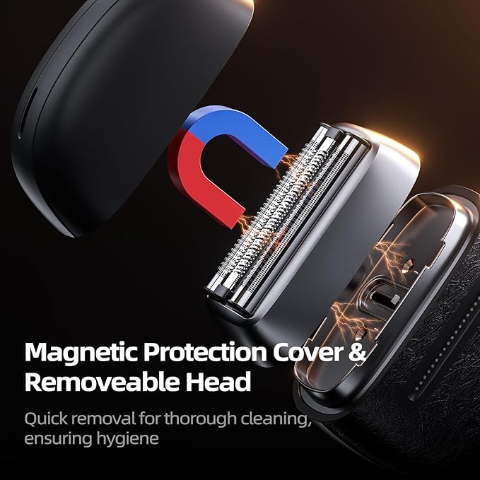 Electric Razor for Men: Foil Shaver with 3D Floating Blades - IPX7 Waterproof Electric Shavers for Men Face USB-C Fast Charge &amp Travel Lock Compact Face Shaver for Men