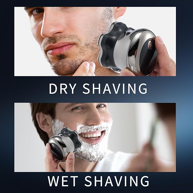 Head Shavers for Bald MenMagnetic Head ShaverWaterproof Wet Dry ShavingElectric Bald Head RazorLED DisplayCordless Rechargeable 7D Shaver for Scalp/Face/Beard with Type-C Charge