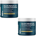 QRxLabs Glycolic/Salicylic Acid 10/2 Acne Control Pads with 10% Ultra Pure Glycolic + 2% Salicylic Acid Allantoin Vitamins B5 C &amp E Calendula Green Tea - Most Effective Treatment Clear Skin -