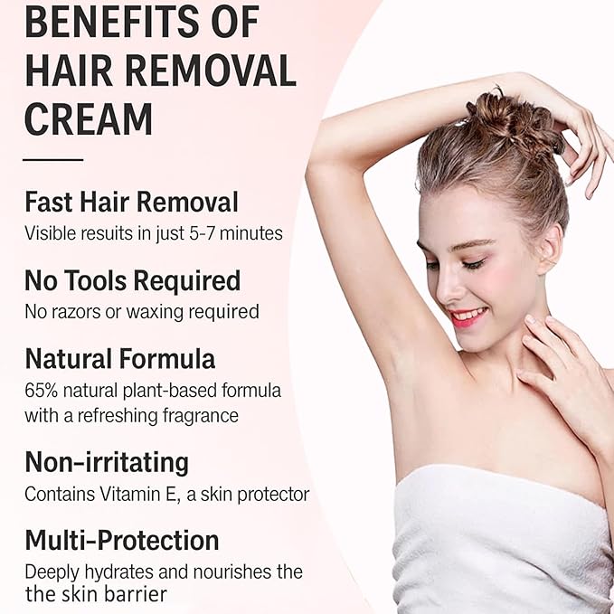 No Shave Hair Remover for WomenFast and Gentle Suitable for Sensitive Skin Moisturizes and Nurtures Skin Leaving it Soft and Protected after Hair Removal (3)