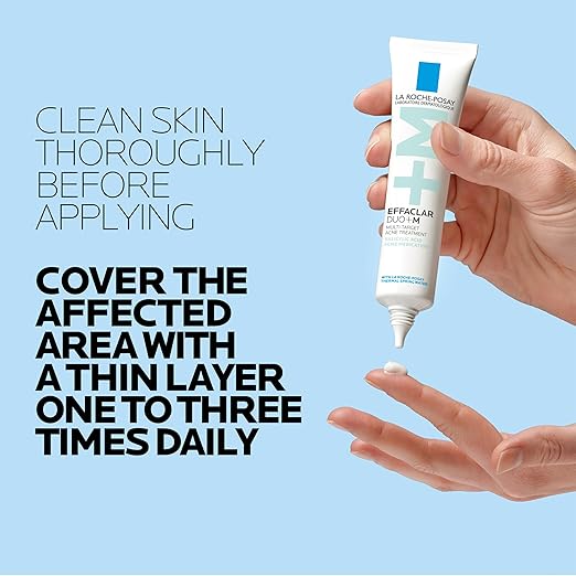 La Roche-Posay Effaclar Salicylic Acid Acne Treatment For Face Mattifying Acne Gel Cream Spot Treatment for Blackheads Whiteheads &amp Pores Prevents New Pimples Non-Greasy Sensitive Skin Safe