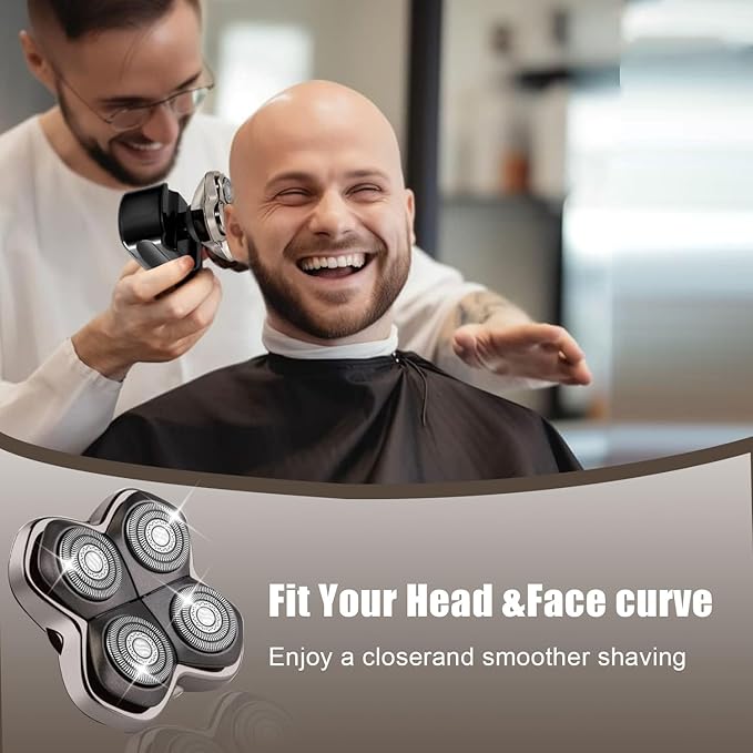 Shaver Replacement Heads Compatible with Skull Head Shaver Replacement Blade for Pitbull Butter flykiss pro &amp Palm for Bald Men 2 Pack