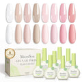 MelodySusie Plant Based Gel Nail Polish SetPink and Nude Versatile ColorsHema FreeSoak Off UV LED Gel Polish Nail Art Manicure Salon DIY at Home 8Pcs 10ml/0.34 fl oz