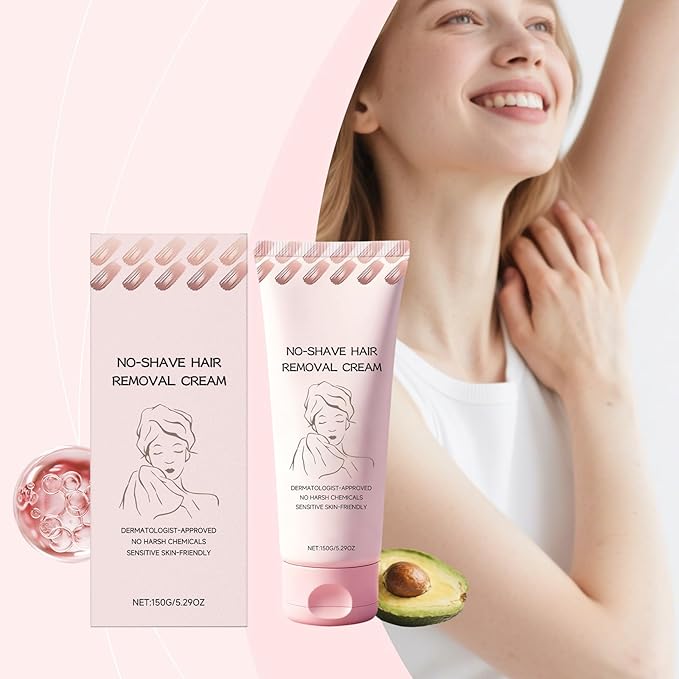 No Shave Hair Remover for WomenFast and Gentle Suitable for Sensitive Skin Moisturizes and Nurtures Skin Leaving it Soft and Protected after Hair Removal (1)