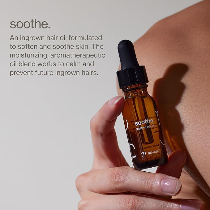 Maude Soothe - Ingrown Hair Treatment &amp After Shave Oil - Post Shave Skin Care for Legs Underarms &amp Sensitive Areas - Safe for Sensitive Skin &amp Dermatologist Approved (0.5 oz)