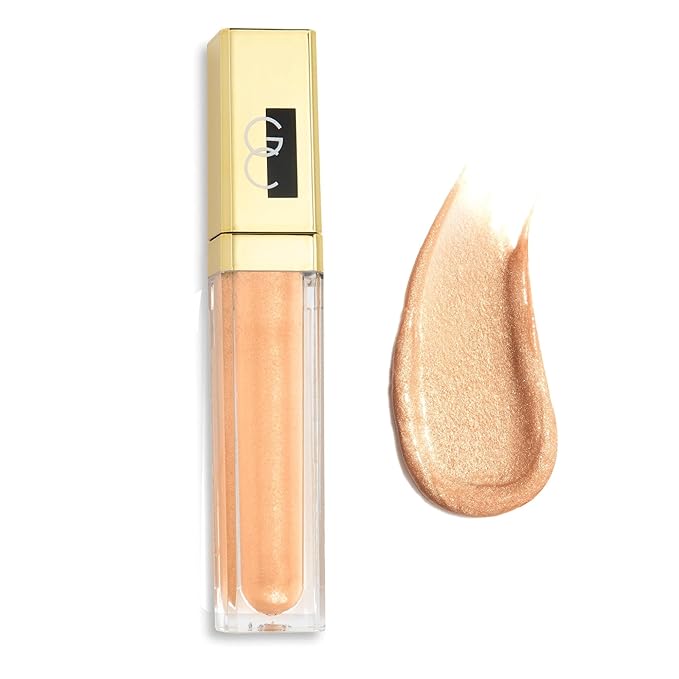 Gerard Cosmetics Color Your Smile Lip Gloss Crystal Super Pigmented Nude Sparkle Lip Gloss with LED Light and Mirror Shiny Finish Hydrating Liquid Lip Color Cruelty Free and Made in USA
