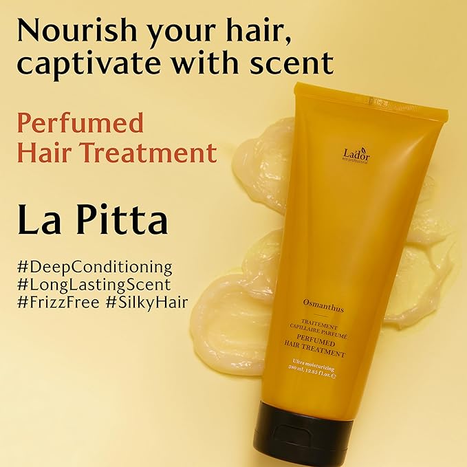 La?™dor perfumed hair treatment for damaged bleached &amp permed hair ? anti-frizz deep nourishing &amp hydrating hair mask ? non-oily moisturizing glossy &amp silky finish 01 La Pitta 5 fl oz Kor