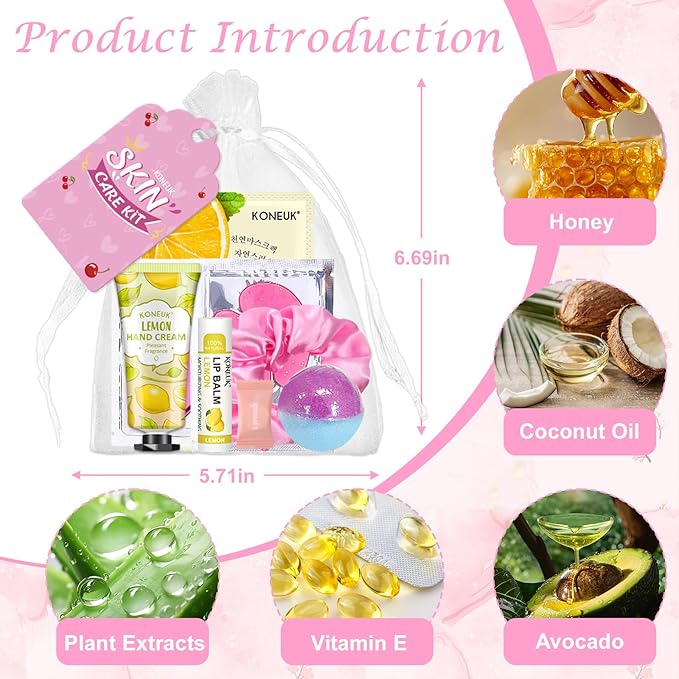 120 PCS Spa Party Supplies for Women Spa Party Favors Include Face Masks Skincare Hand Cream Lip Balm Under Eye Patches Lip Mask and Foot Bath Bombs Spa Birthday Sleepover Party Supplies