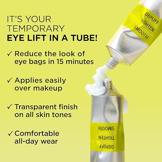 IT Cosmetics Bye Bye Under Eye Bags Treatment For Women &amp Men ? Temporary Eye Bag Reducer &amp Undereye Corrector Depuffs Tightens Smooths &amp Reduces Look of Wrinkles &amp Fine Lines - 0.5