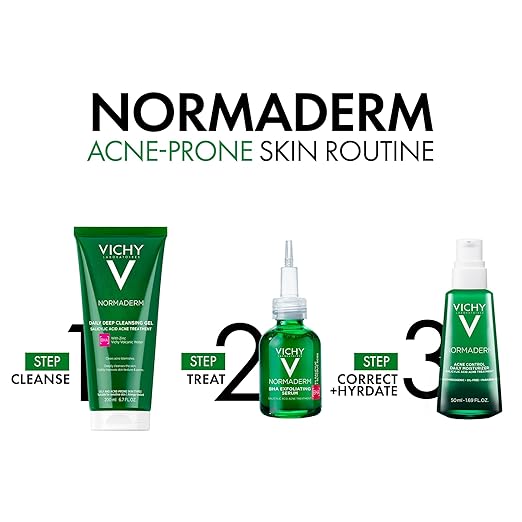 VICHY Normaderm Acne Control Daily Moisturizer Oil Free Acne Moisturizer For Face Max Strength 2% Salicylic Acid + Hyaluronic Acid + Vitamin C Targets Blackheads Blemishes &amp Enlarged Pores