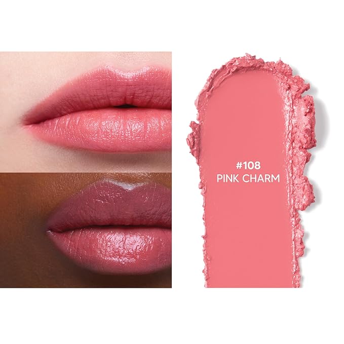 HERA Rouge Classy Lipstick #108 PINK CHARM | Luxurious Long-Lasting Color Featherlight Comfort Luminous and Velvety Finish Seoul-Inspired Shades Korean Lip Makeup 0.12 oz. (3.5g)